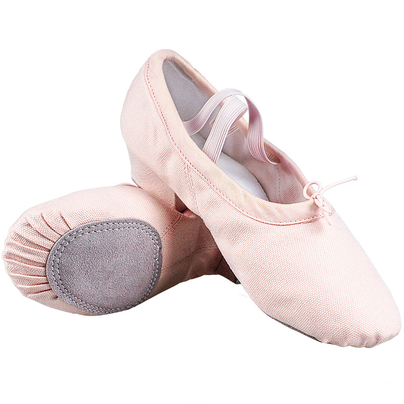 Zapatos de baile de fondo suave para niños zapatos de entrenamiento básico para niñas zapatos de práctica de ballet para adultos zapatos de gimnasia de algodón zapatos de baile para maestros de tacón bajo