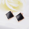 Earrings stainless steel, small accessory, simple and elegant design, light luxury style, wholesale