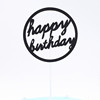 Cake decorative baking cake plug -in card circular square Happy Birthday party