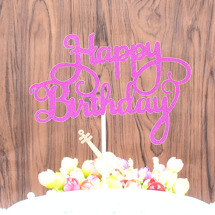 Feliz cumpleaños nueva inserción de tarjeta de pastel de cumpleaños Inserción de tarjeta de fábrica para hornear Decoración de Pastel