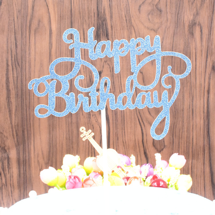 Feliz cumpleaños nueva inserción de tarjeta de pastel de cumpleaños Inserción de tarjeta de fábrica para hornear Decoración de Pastel