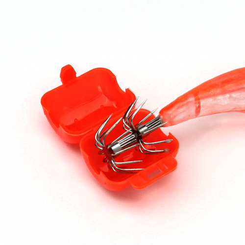 Weihe multi-color wooden shrimp professional protective hook cover, squid hook protective clip, fishing hook cover, 4 types of fish hooks