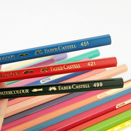 Faber-Castell single water-soluble colored lead single color pencil red black blue colored lead 12 pack 421/451/499