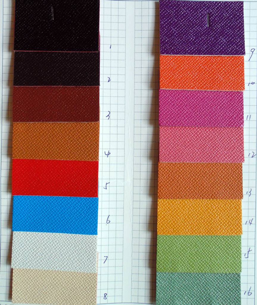 厂家直销 PVC皮革 十字纹皮革 彩边十字纹皮革 箱包手袋皮革