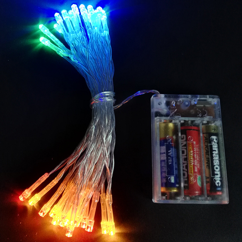 Función LED8 transfronteriza caja de batería a prueba de agua Cadena de luz decorativa de Navidad luz de la estrella fabricante