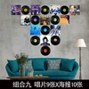 Combination nine 9 records+10 random posters