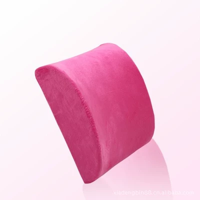 Lumbar Support Office Lumbar Cushion – Waist support - flannel-rose-red-323110cm