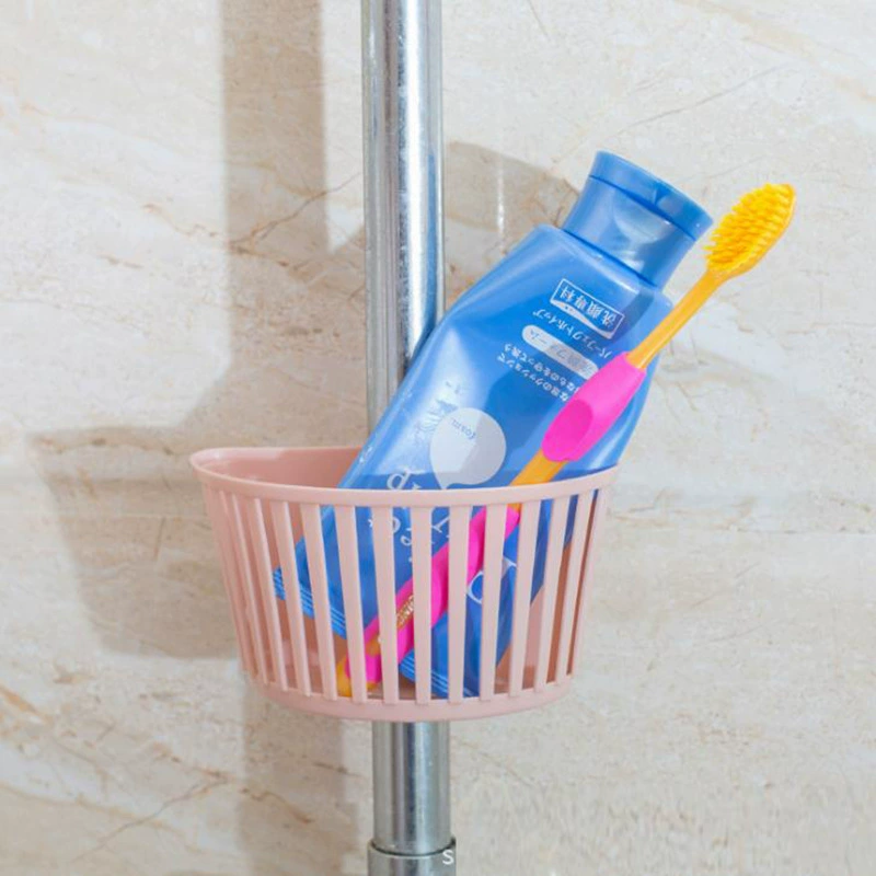 Hollow new small drain basket button-down kitchen sink plastic sponge rack bathroom spray head pipe storage