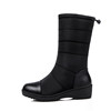 Demi-season fleece keep warm boots with down, mid-length, plus size