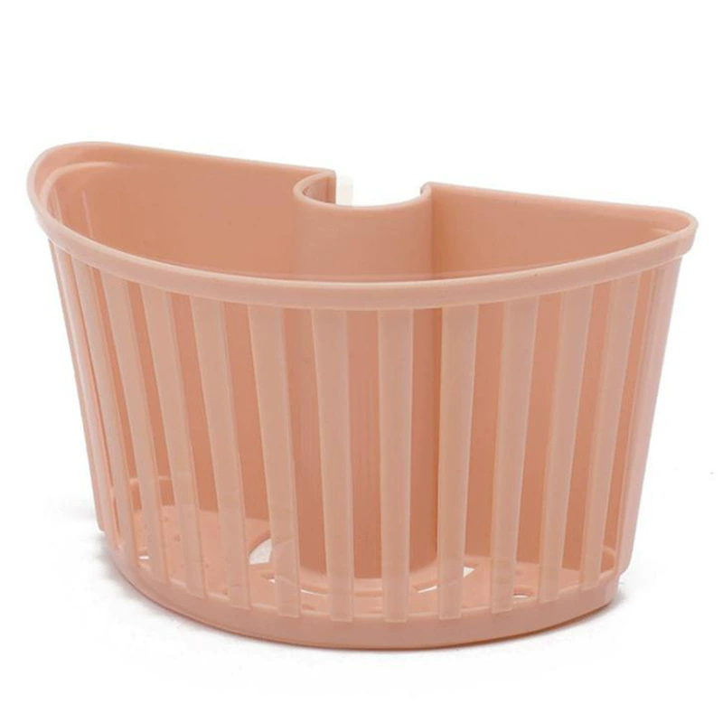 Hollow new small drain basket button-down kitchen sink plastic sponge rack bathroom spray head pipe storage