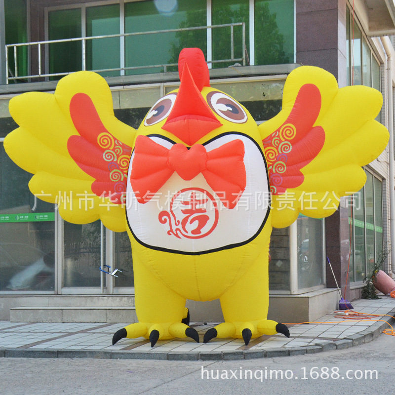 充气小鸡模型 鸡年吉祥物充气广告 动物仿真模型 吹气广告