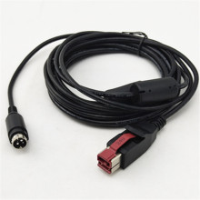源头工厂 24V POWER USB转POWER DIN 3P打印机电源数据线