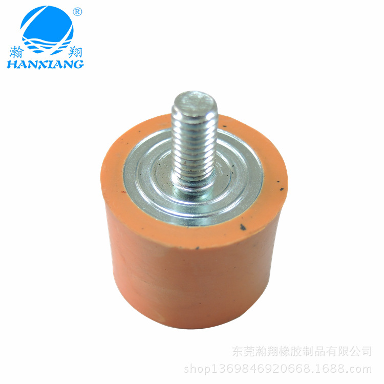 现货供应黑色圆形橡胶减震脚垫 防震垫 带螺丝脚垫 缓冲垫