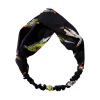 Fashionable hair accessory, cloth with bow, shiffon headband, Korean style, floral print, wholesale