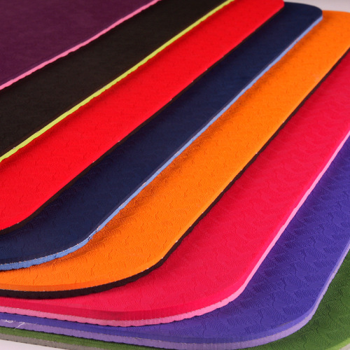 Dual-color TPE yoga mat 6mm extended fitness mat, eco-friendly and anti-slip, wholesale yoga mat TPE