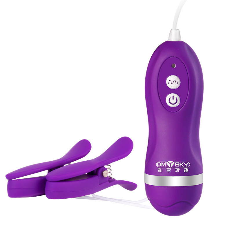 -Omysky. Diversión privada clip de mama vibrador clip de mama pareja juguetes sexuales para adultos