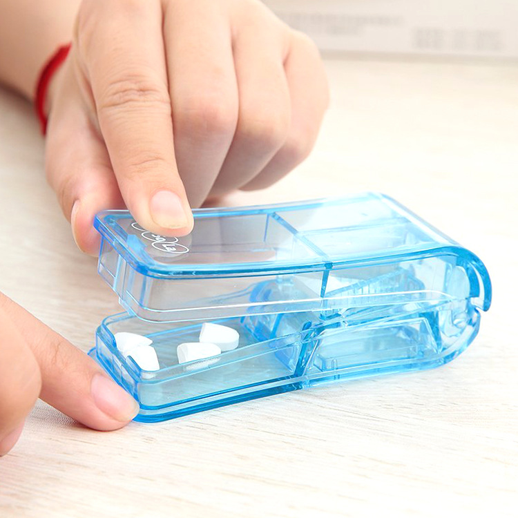 切药器可固定药片分割器透明切药盒便携迷你塑料分药盒