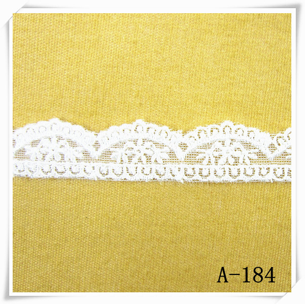 A-184热卖半圆人造丝刺绣花边服装辅料1.7CM厂家直销