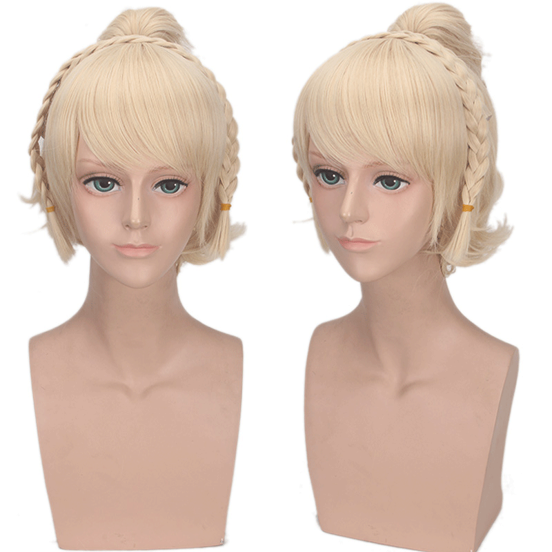 Kingdom of cosplay Final Fantasy FF15 Luna Freya Princess Twist Shape Split cos Wig
