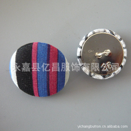 铜丝脚 花布圆边 包布纽扣  包布辅料 diy手工钮扣