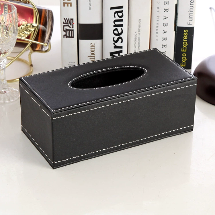 Коробка для салфеток из ПУ-кожи с древесной рамой, крупная и средняя (24×12×9.5 / 20×12×9.5 см), декоративная подставка для салфеток