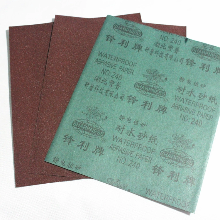 Sharp наждачная бумага 230*280 Электростатическая посадка песка острая карта 180-600 # Настенная Автомобильная наждачная бумага для воды Коричневый корунд Красный