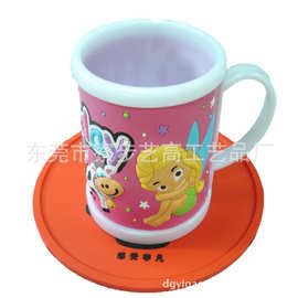 20年礼品工厂供应隔热防滑PVC软胶杯垫 节庆广告促销礼品生产厂