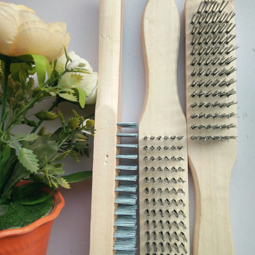 Manufacturer supplies wire brush, rust removal brush, fish scale brush, cleaning wooden handle wire brush wholesale
