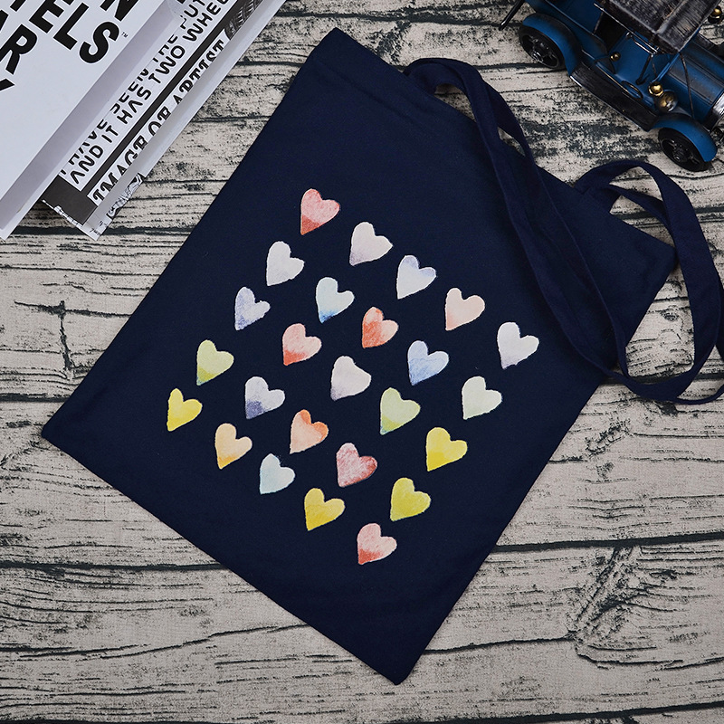 现货空白帆布手提袋学生单肩帆布包购物袋全棉黑色布袋帆布袋定制