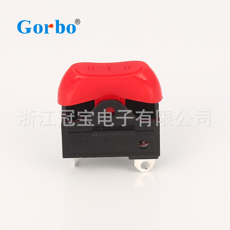 厂家供应XCK021-07-H船形开关红色2脚无灯电瓶车小家电圆角开关