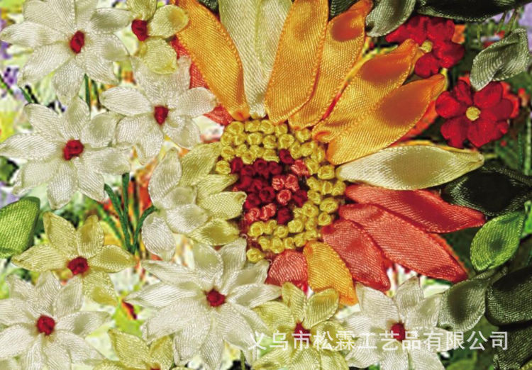 Oujin nianhua cinta bordado fábrica directa color impresión colgante pintura feliz flor Idioma sala de estar entrada pintura decorativa