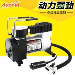 Car air pump, car tire air pump, tire pressure gauge, 12V metal electric emergency tool, portable