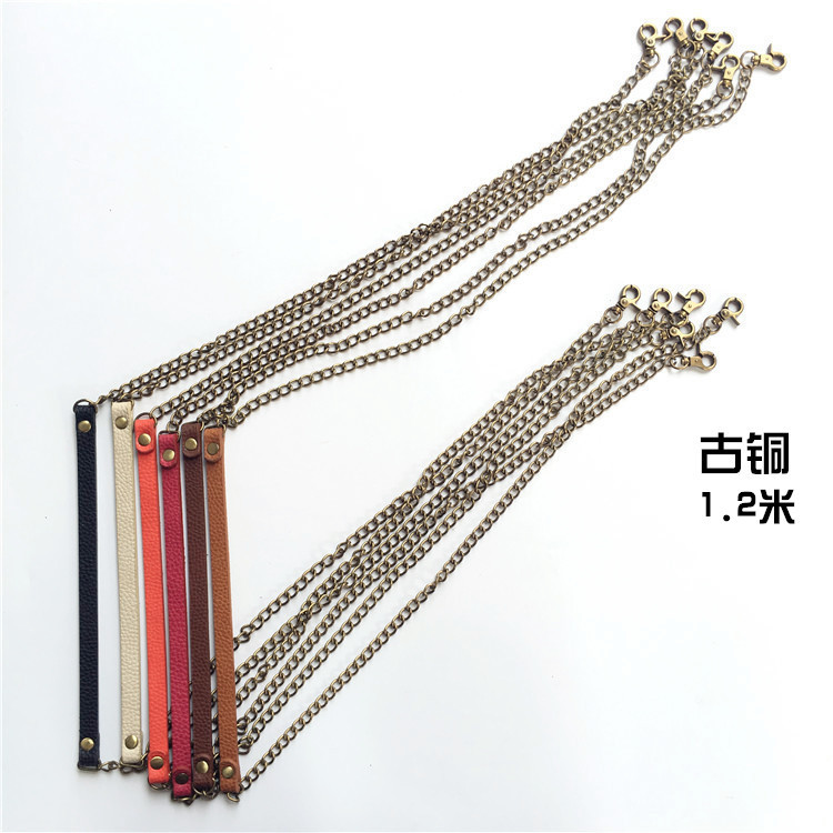 120CM cadena de bolsa PU de alta calidad bolsa de oro cadena de bolsa correa de hombro cadena PU accesorios DIY 0669