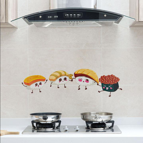 Household kitchen oil-proof sticker stove high temperature oil smoke sticker kitchen tile oil-proof sticker oil smoke wall sticker