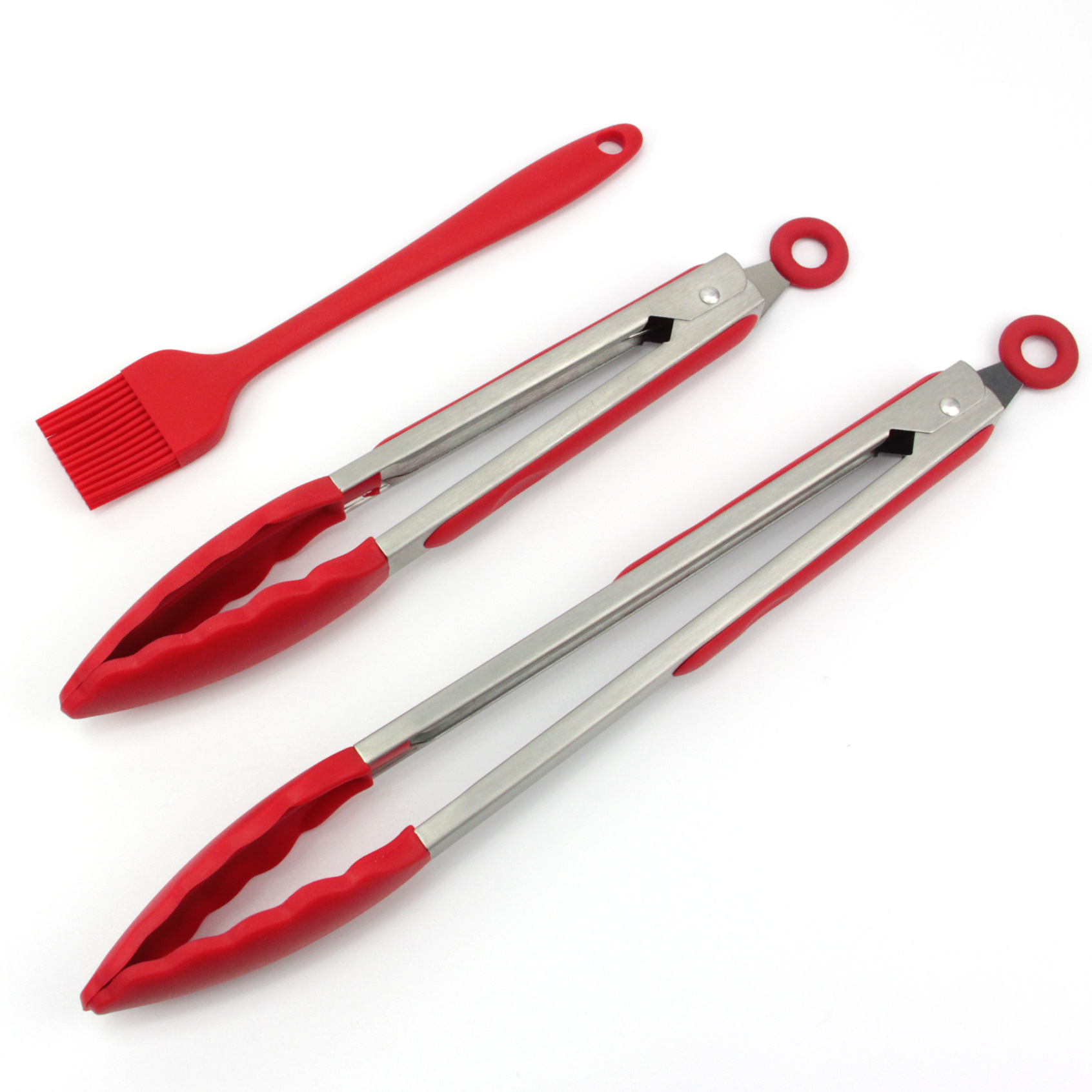 Clip de comida de silicona 7 pulgadas 9 pulgadas 12 pulgadas clip de comida de acero inoxidable resistente a altas temperaturas aislamiento de barbacoa clip de pan