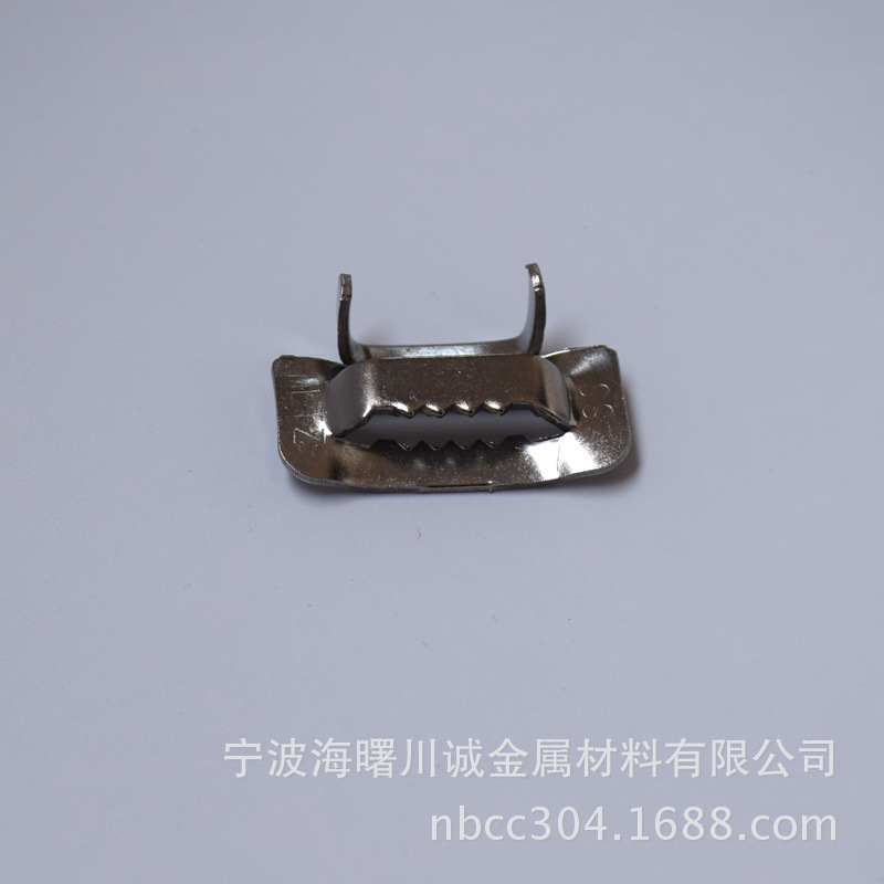316不锈钢打包扣1.5mm*12.7mm加厚款不锈钢管箍扣打包牙型扣
