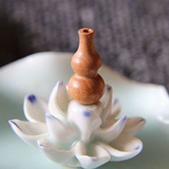 桃木の小さい通の目のヒョウタンはキーホルダーを編んで部品の工芸品の文を飾って飾りますdiy