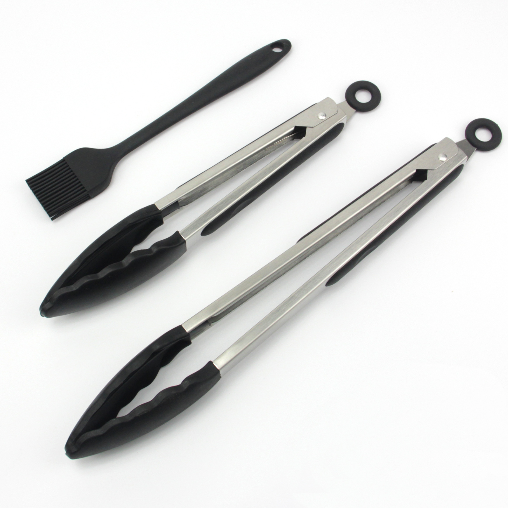 Clip de comida de silicona 7 pulgadas 9 pulgadas 12 pulgadas clip de comida de acero inoxidable resistente a altas temperaturas aislamiento de barbacoa clip de pan