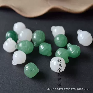 东陵玉 新疆白玉铃铛小吊坠 多规格DIY手链耳环包坠配饰 衣服扣子