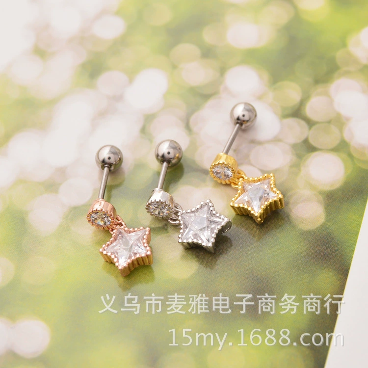 Серьги, цирконий, корейский стиль, модель R90