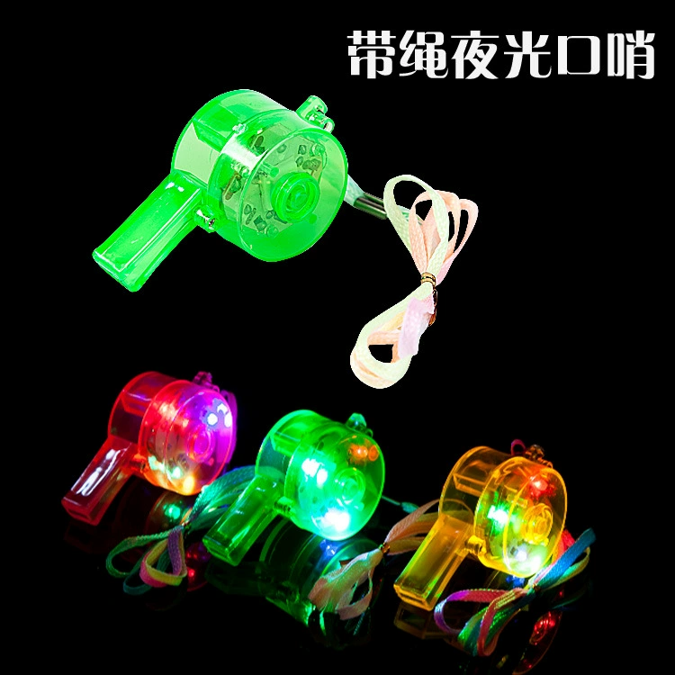 Круглый светоизлучающий свисток развеселить вспышка свисток бар партии деятельности поставляет светоизлучающие игрушки оптом