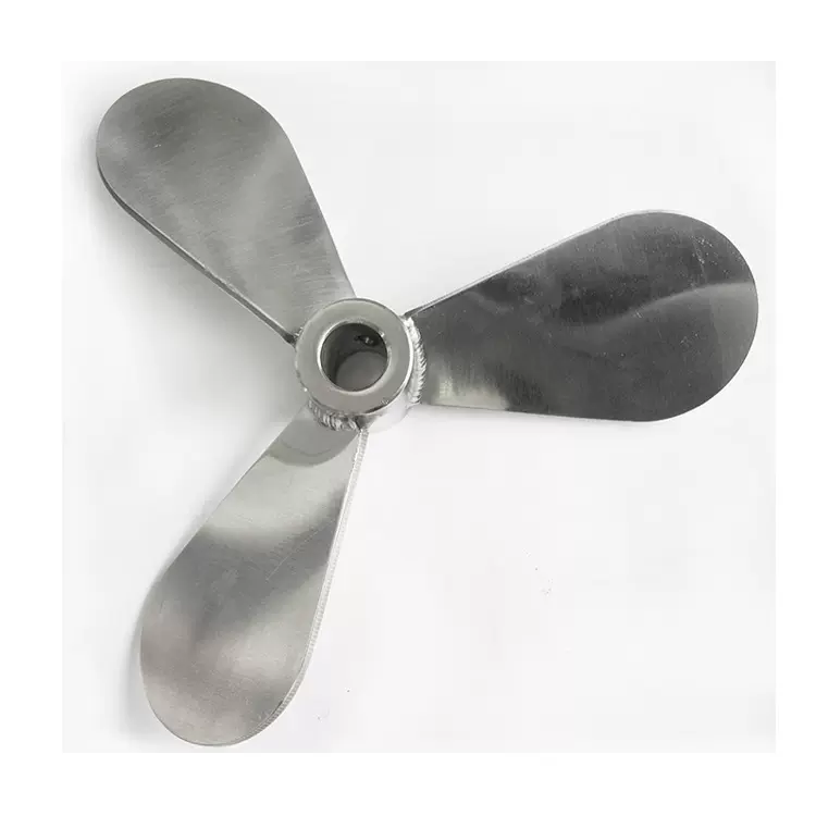 厂家批发不锈钢浆叶 三叶型搅拌浆叶混合设备配件气动搅拌机定制