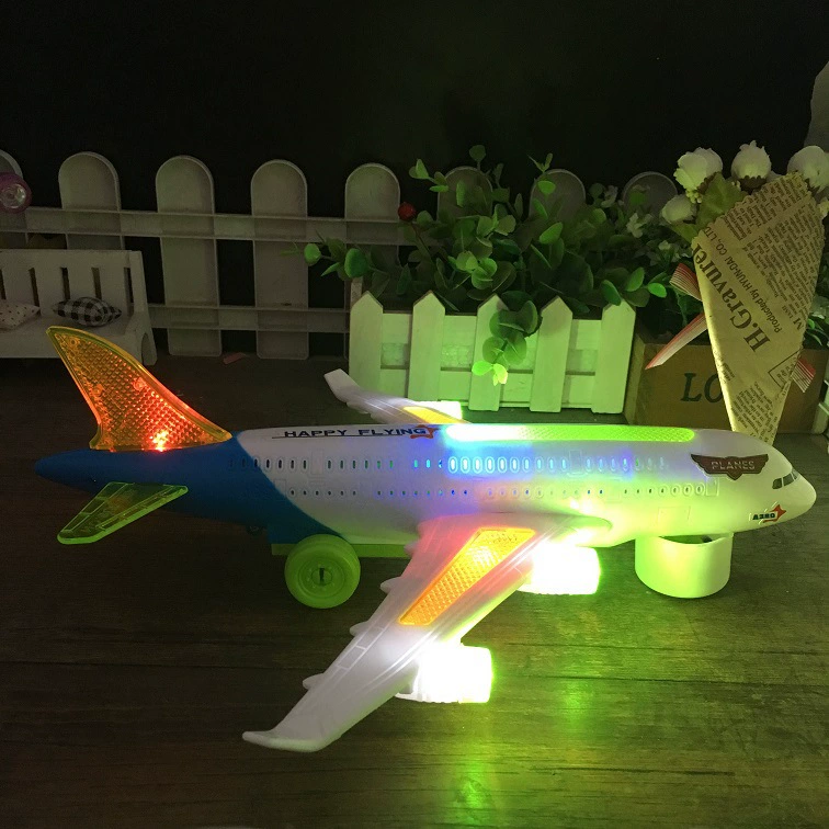 Airbus A380 светящийся Электрический универсальный самолет Детская электрическая Игрушечная модель самолета игрушка для киоска оптом