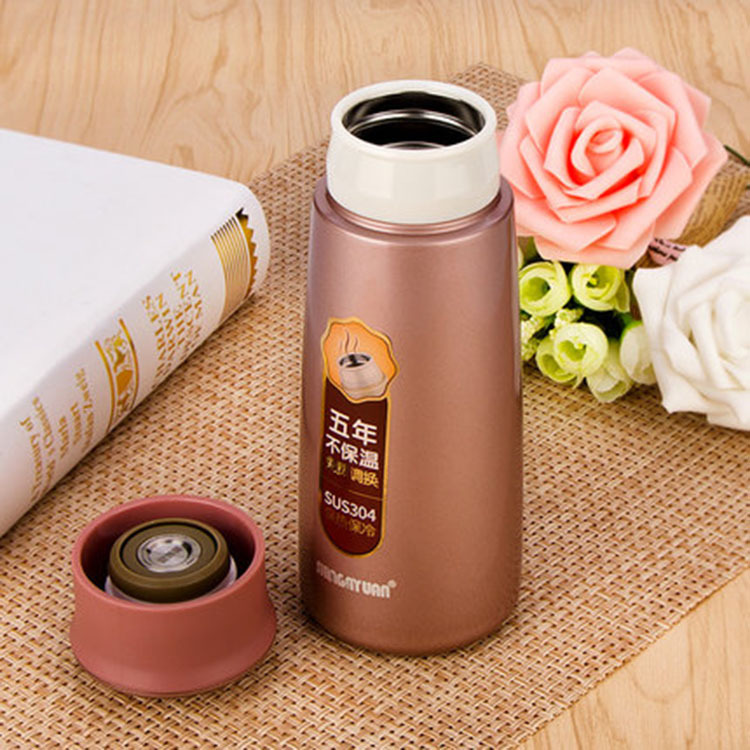 新家园不锈钢保温杯女学生清新简约学院风水杯办公室可爱便携杯子