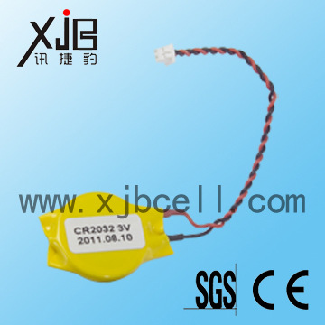 供应CR2032带线电池数字看板专用主板电池