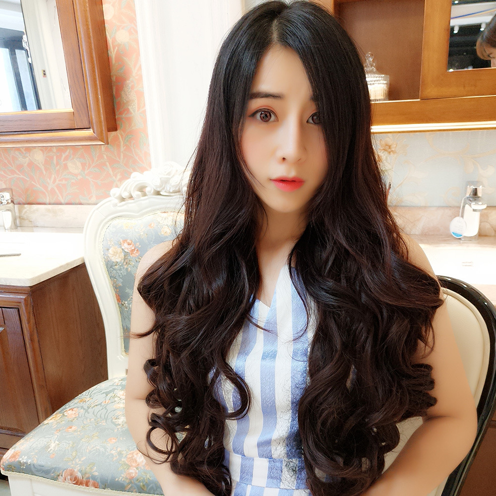 Peluca de pelo de cinco cartas pieza de extensión de pelo pieza de una pieza de pelo engrosada peluca pelo largo