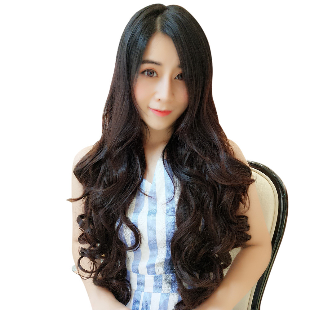 Peluca de pelo de cinco cartas pieza de extensión de pelo pieza de una pieza de pelo engrosada peluca pelo largo