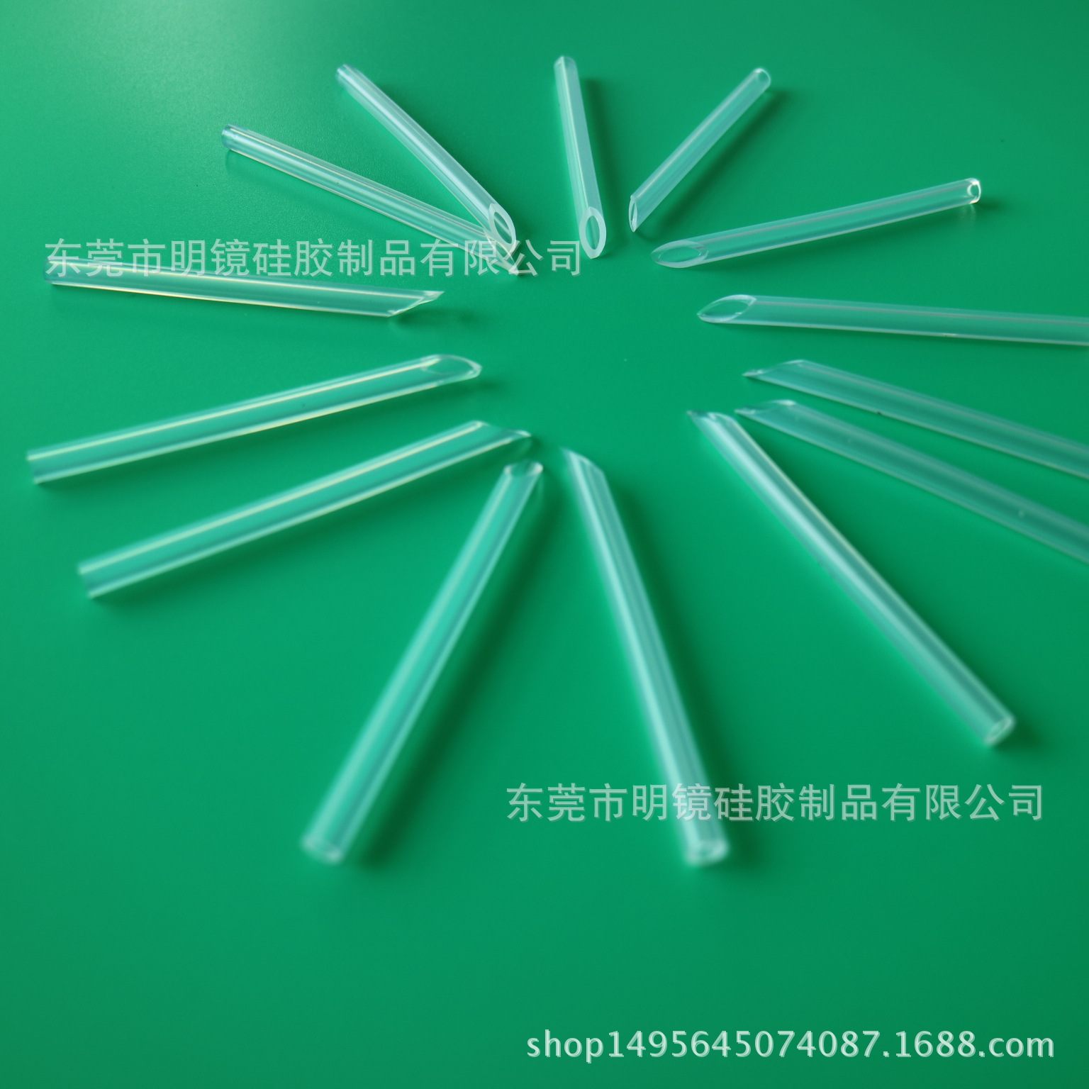 透明硅胶管食品级硅胶斜切管斜切硅胶管Φ2*4*58mm