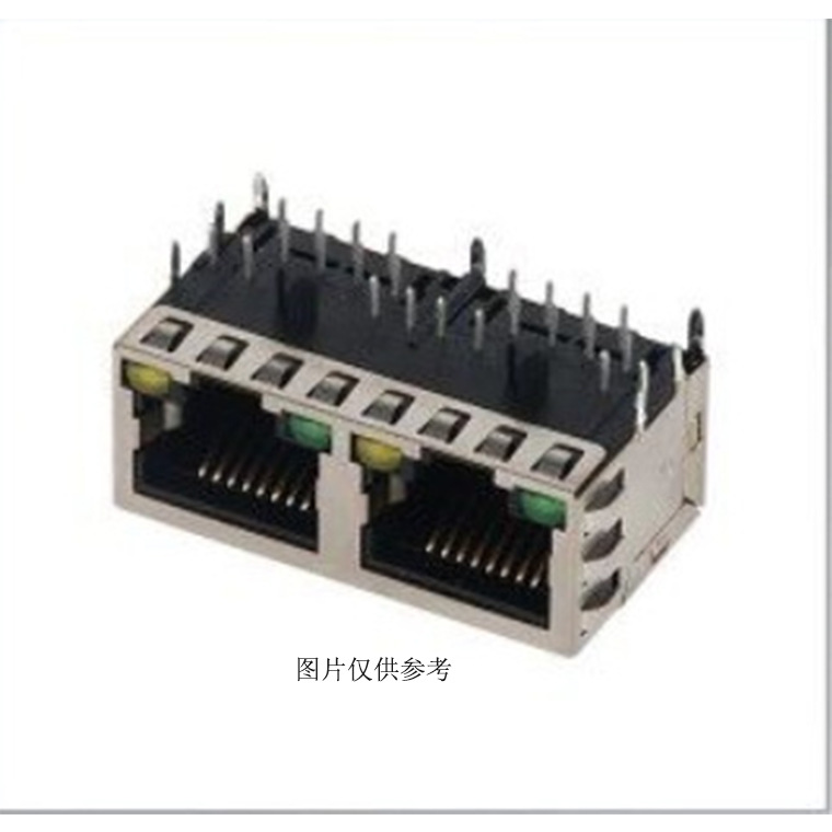 供应RJ11插座 6P6C 1*2 PCB插孔 铜接触点 PBT绝缘体连接器