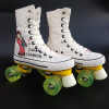 Polyurethane flashing roller skates